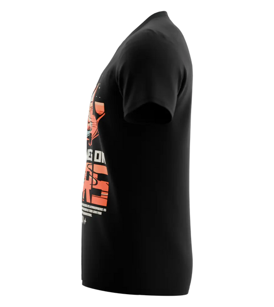 89stars | Мъжка V-neck тениска ’No Waves on Mars’ – Космическо спокойствие и стил! - Мъжки v-neck