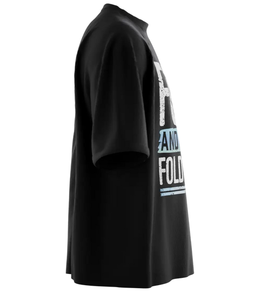 89stars | Мъжка Oversized тениска ’Fold and Live to Fold Again’ – Изкуството на тактиката и победата - Мъжки oversized