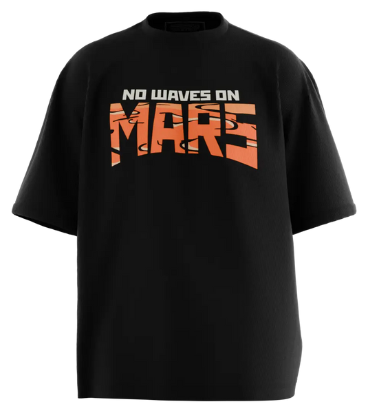 89stars | Мъжка Oversized тениска ’No Waves on Mars’ – За приключения извън рамката на земята!! - Мъжки oversized