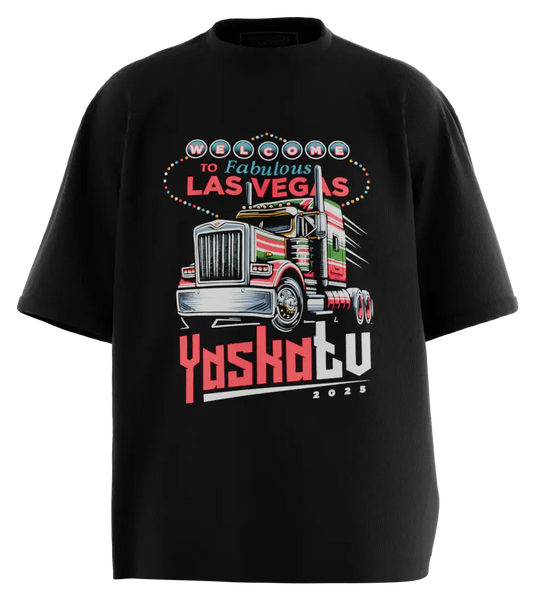89stars | Мъжка Oversized тениска ’YaskaTV’ – Символ на новите хоризонти! - Черно / S / Лице - Мъжки oversized