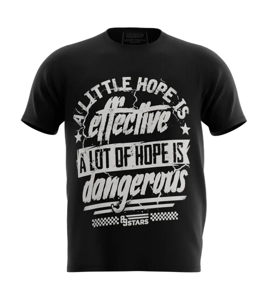 89stars | Мъжка Regular Тениска ’A Little Hope’ – Балансът между надежда и предизвикателство! - Черно / S / Лице - Мъжки regular