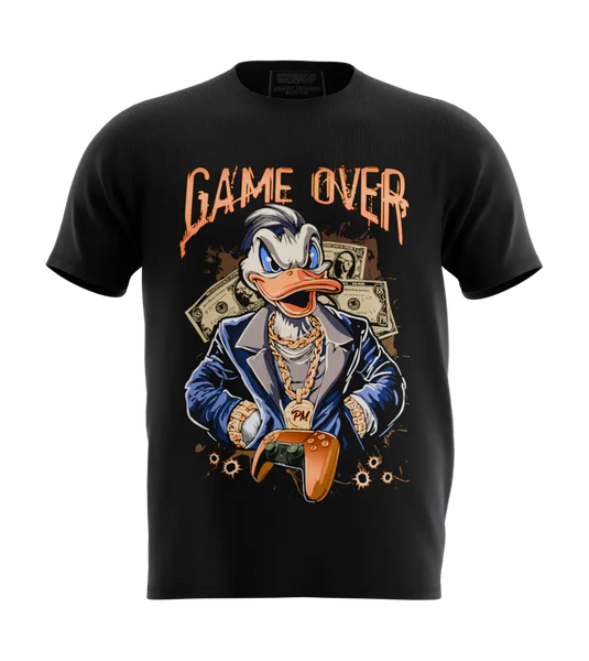 89stars | Мъжка Regular тениска ’Game Over’ – Гейминг самочувствие със златен отпечатък! - Мъжки regular