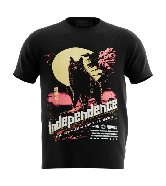 89stars | Мъжка Regular тениска ’Independence’ – Независимостта: кислородът за душата! - Черно / S / Лице - Мъжки regular