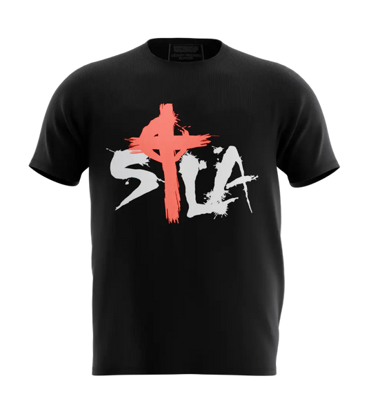 89stars | Мъжка Regular тениска ’SILA’ – Израз на мощ и увереност! - Черно / S / Лице - Мъжки regular