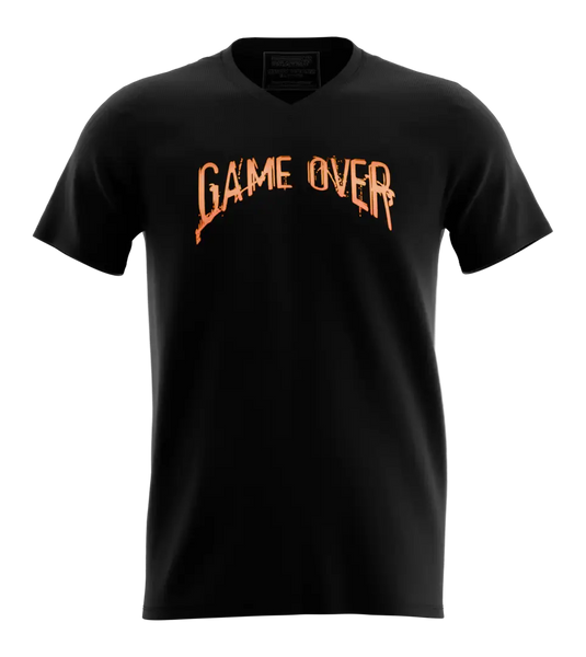 89stars | Мъжка V-neck тениска „Game Over“ - За доминиращите играчи – в игрите и живота! - Мъжки v-neck