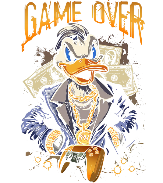 89stars | Мъжка V-neck тениска „Game Over“ - За доминиращите играчи – в игрите и живота! - Мъжки v-neck