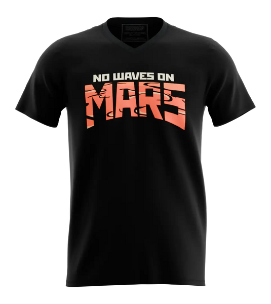 89stars | Мъжка V-neck тениска ’No Waves on Mars’ – Космическо спокойствие и стил! - Мъжки v-neck