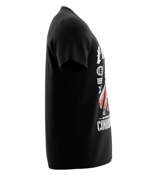 89stars | Мъжка V-neck тениска ’Fearless’ – Превърни смелостта в твоя броня! - Мъжки v-neck